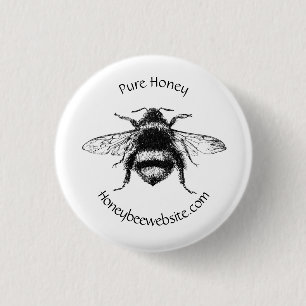 Business Badges - Honeybee Design 1 Inch Round Button