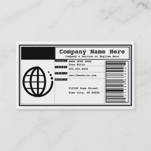 business barcode card