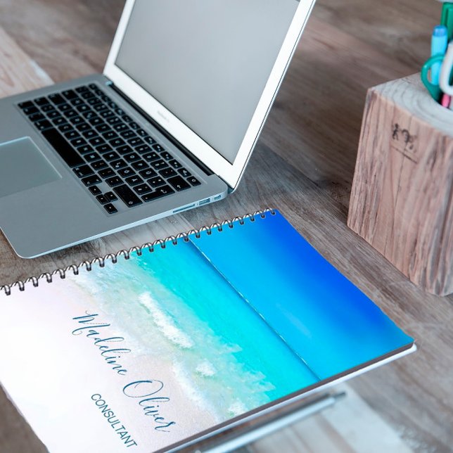 Business Beachside Ocean Summer Blue  Notebook (Creator Uploaded)