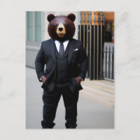 Business bear wearing a suit