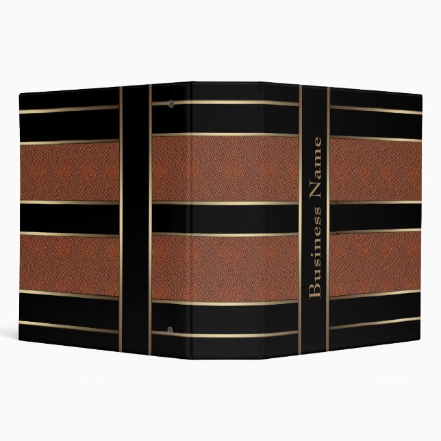 Business Binder Snakeskin Metal Black Bronze (Background)