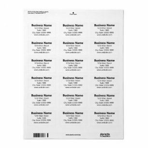 Business Black and White Basic Address Label