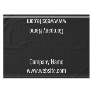 Business Black and White Company Name Template Tablecloth