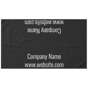 Business Black and White Company Name Website Text Tablecloth
