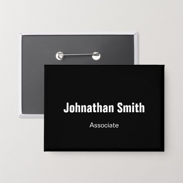 Business Black and White Employee Name and Title (Front/Back)