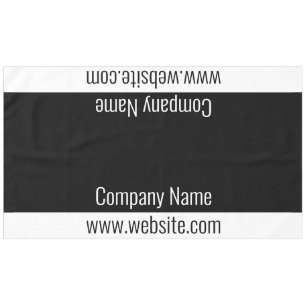 Business Black and White Text Template Tablecloth