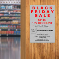 Business Black Friday Sale Grey Poster
