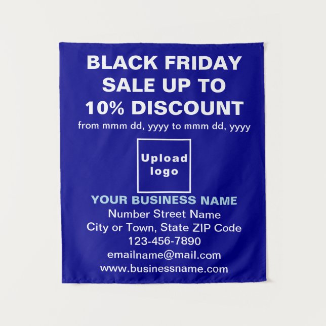 Business Black Friday Sale on Blue Tapestry (Front)