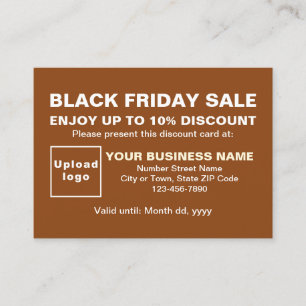 Business Black Friday Sale on Brown Discount Card