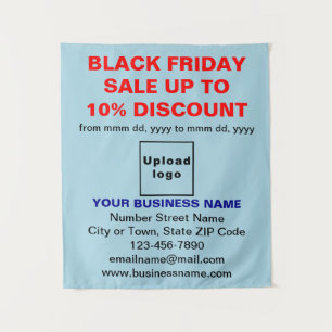 Business Black Friday Sale on Light Blue Tapestry