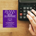 Business Black Friday Sale on Purple Flyer<br><div class="desc">Customizable flyer with Black Friday Sale, your business name and other information of your business, a marketing material that you can use to attract more customers. Customize it and distribute it to attract more customers to buy your products or clients to like your services. Design colours are pink and white...</div>