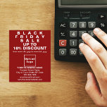 Business Black Friday Sale on Red Flyer<br><div class="desc">Customizable flyer with Black Friday Sale, your business name and other information of your business, a marketing material that you can use to attract more customers. Customize it and distribute it to attract more customers to buy your products or clients to like your services. Design colours are white texts on...</div>