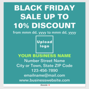 Business Black Friday Sale on Teal Green