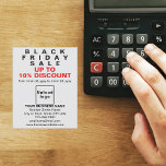 Business Black Friday Sale on White Flyer<br><div class="desc">Customizable flyer with Black Friday Sale, your business name and other information of your business, a marketing material that you can use to attract more customers. Customize it and distribute it to attract more customers to buy your products or clients to like your services. Design colours are black and red...</div>