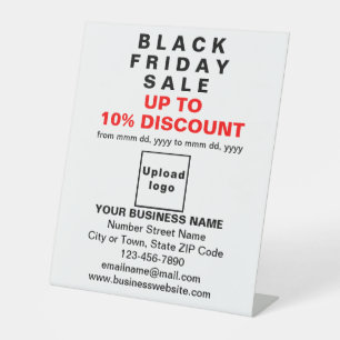 Business Black Friday Sale on White Pedestal Sign