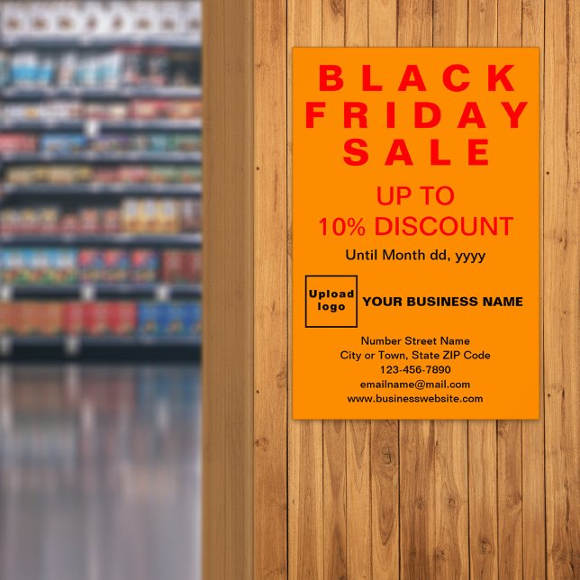 Business Black Friday Sale Orange Colour Poster (Black Friday Sale on orange poster)
