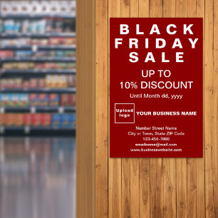 Business Black Vendredi Vente Red Poster