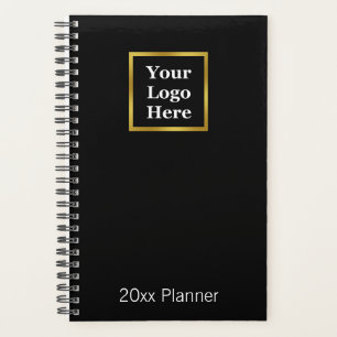 Business Black White and Gold Your Logo Here 2025 Planner