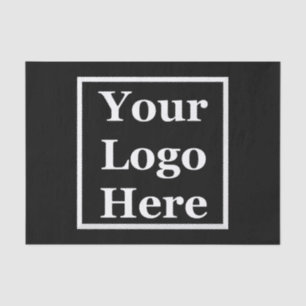 Business Black Your Logo Here Template Tissue Paper