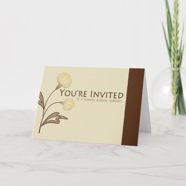 Business Blessing Invitation Card - You're Invited (Front)