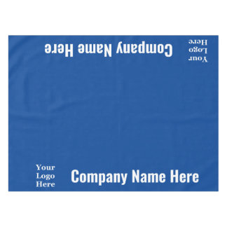 Business Blue and White Company Name Your Logo Tablecloth