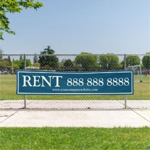 Business Blue White Rent Large Phone Number Banner
