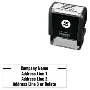 Business Bold Typeface Return Address Template Self-inking Stamp
