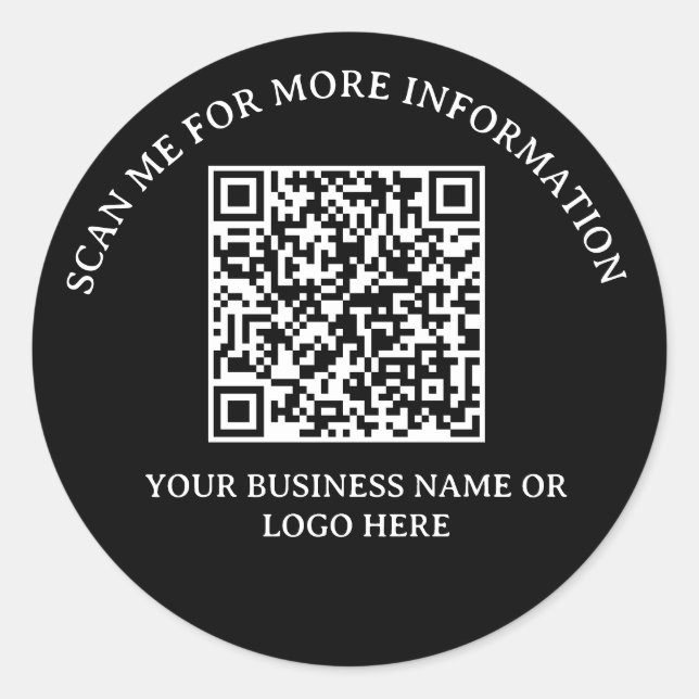 Business Boost: QR Code Sticker (Front)