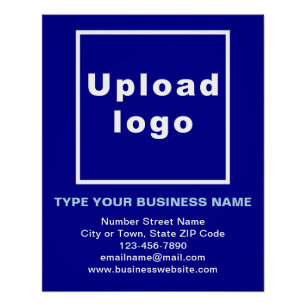Business Brand Blue Glossy Poster