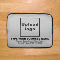 Business Brand Grey Laptop Sleeve