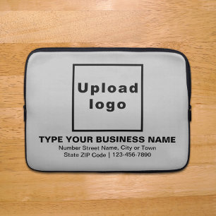 Business Brand Grey Laptop Sleeve
