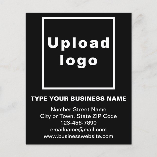 Business Brand Name on Black Flyer (Front)
