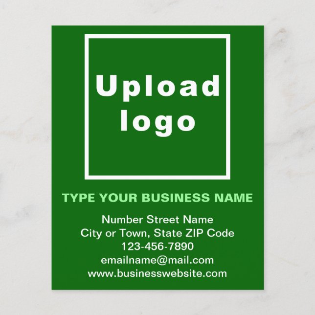 Business Brand Name on Green Flyer (Front)
