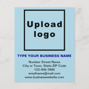 Business Brand Name on Light Blue Flyer