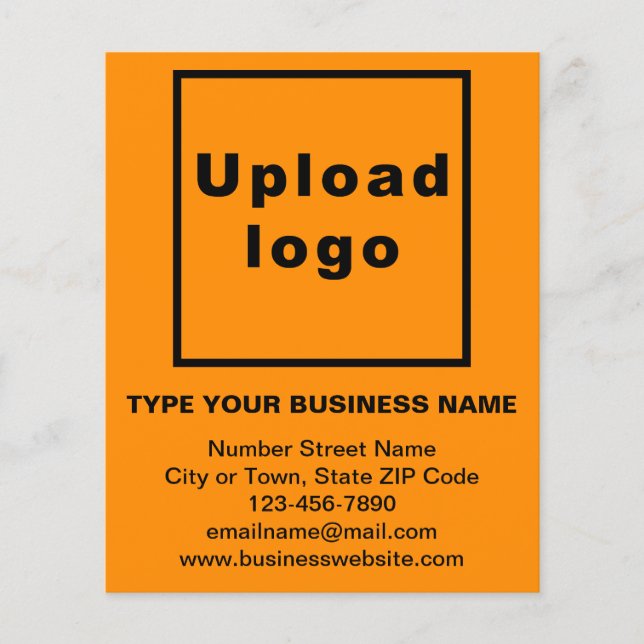 Business Brand Name on Orange Flyer (Front)