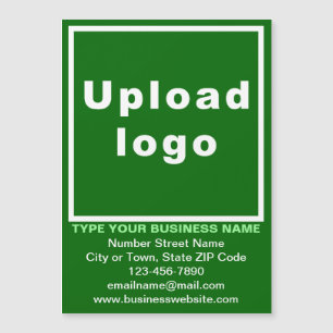 Business Brand on 5” x 7” Green Magnetic Card