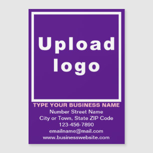 Business Brand on 5” x 7” Purple Magnetic Card