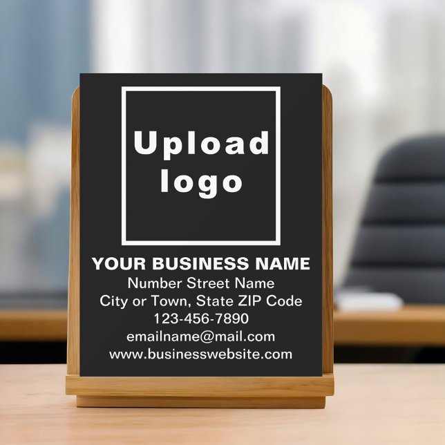 Business Brand on Black Acrylic Sign (Black acrylic sign with your business brand)