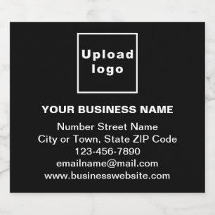 Business Brand on Black Beer Bottle Label