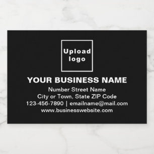 Business Brand on Black Small Size Liquor Bottle Label