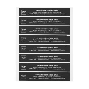 Business Brand on Black Wrap Around Address Label