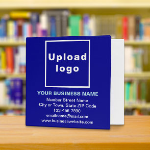 Business Brand on Blue Binder