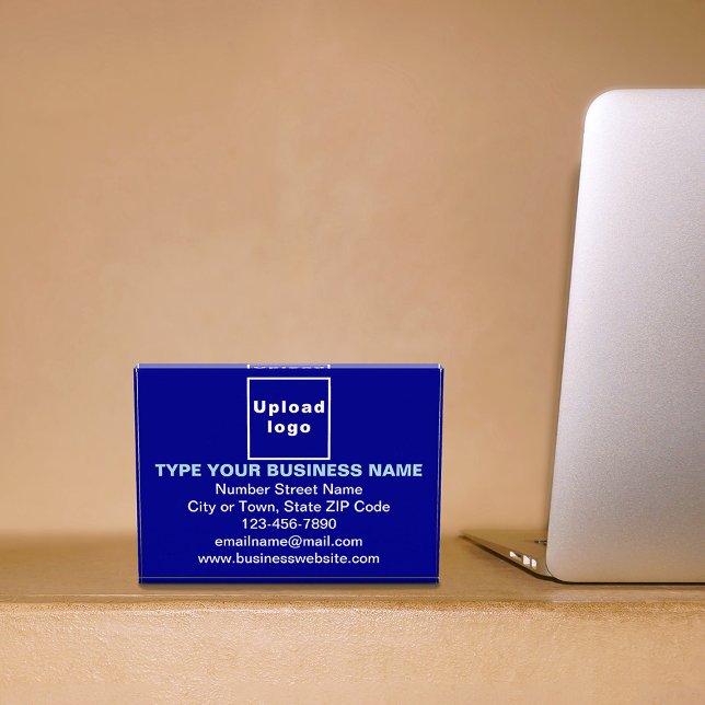 Business Brand on Blue Rectangle Photo Block (Creator Uploaded)