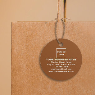 Business Brand on Brown Circle Tag