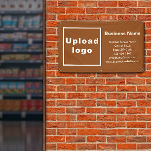 Business Brand on Brown Rectangle Banner