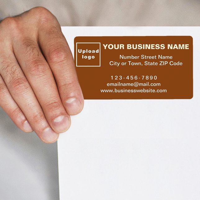 Business Brand on Brown Shipping Label (Brown shipping label with your business brand)