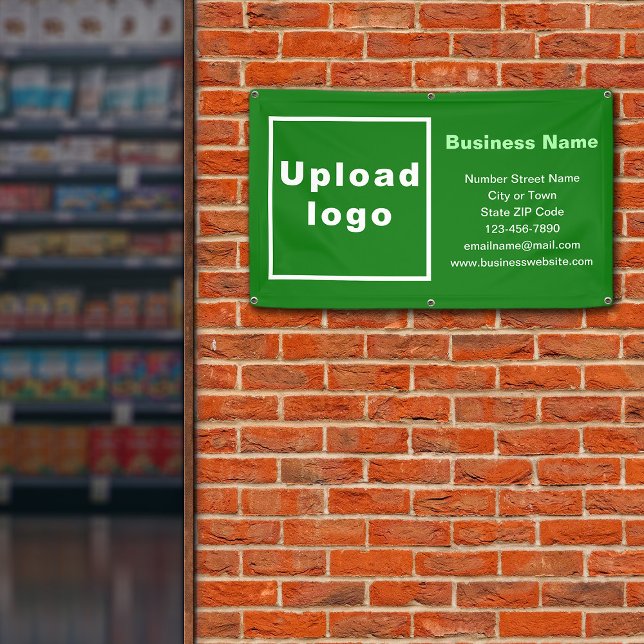 Business Brand on Green Banner (Green banner with your business brand)