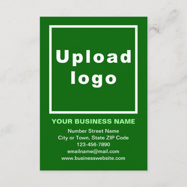 Business Brand on Green Flat Card (Front)