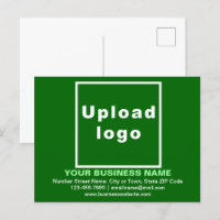 Business Brand on Green Postcard