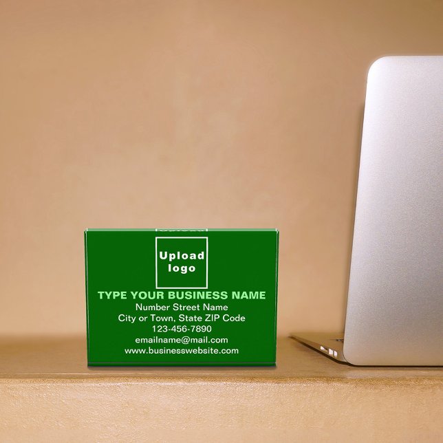 Business Brand on Green Rectangle Photo Block (Creator Uploaded)